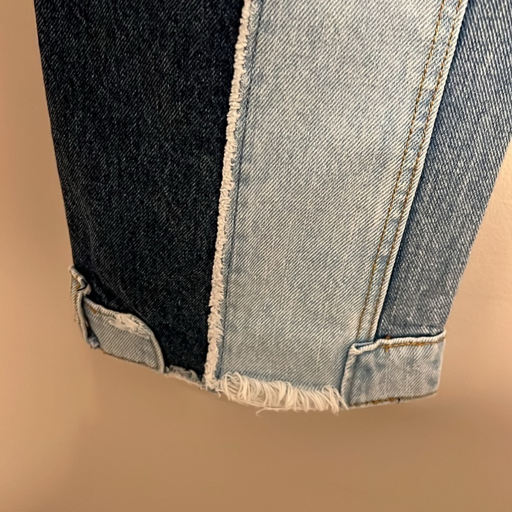 Revice Deconstructed Patchwork Denim Straight-leg… - image 3